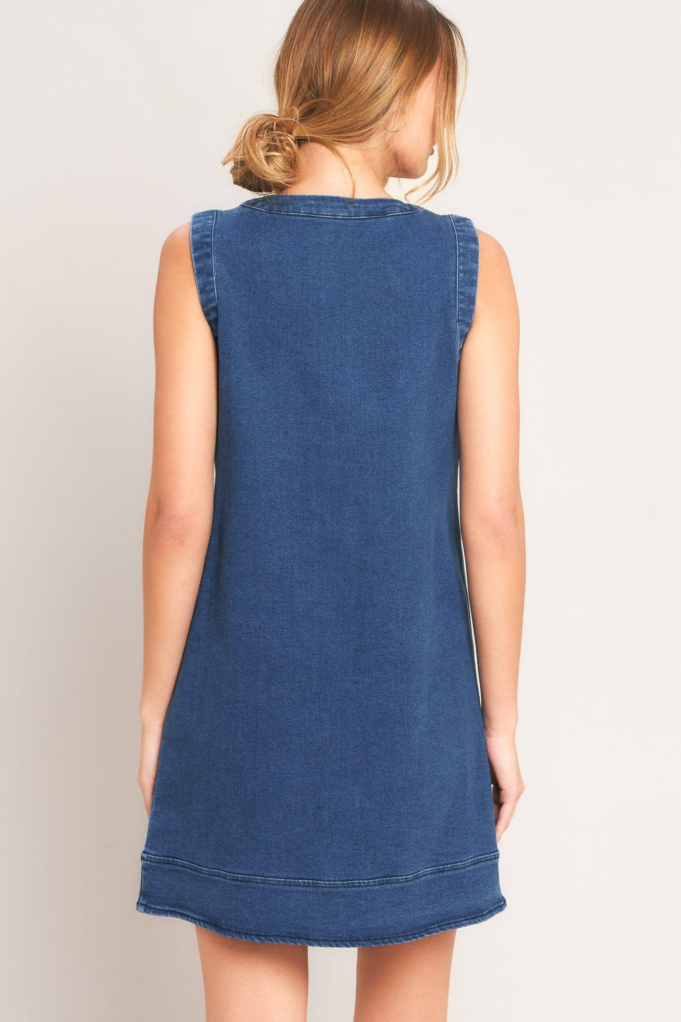 EVERYDAY ICON DENIM SHIFT DRESS Flying Tomato
