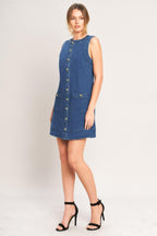 EVERYDAY ICON DENIM SHIFT DRESS Flying Tomato