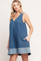 MAIN STREET DENIM MINI DRESS Flying Tomato