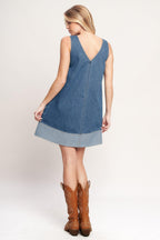 MAIN STREET DENIM MINI DRESS Flying Tomato