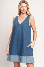 MAIN STREET DENIM MINI DRESS Flying Tomato