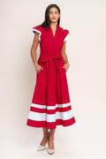 TRUE LOVE IN COLOR BLOCKED MIDI DRESS Flying Tomato