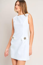 SWEET CITY CHARM WOVEN SHIFT DRESS Flying Tomato