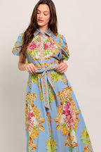 BLUE PALACE WOVEN MIDI DRESS Flying Tomato
