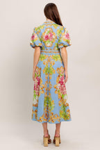 BLUE PALACE WOVEN MIDI DRESS Flying Tomato