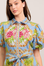 BLUE PALACE WOVEN MIDI DRESS Flying Tomato