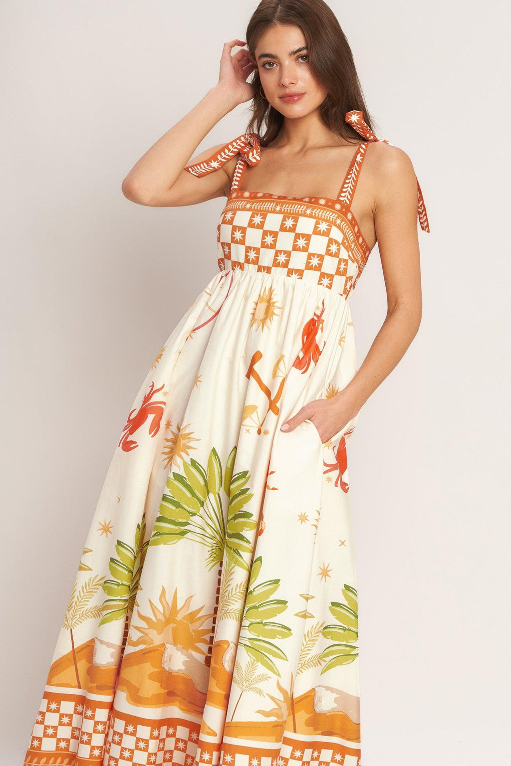 PALM COAST DREAM WOVEN MAXI DRESS Flying Tomato