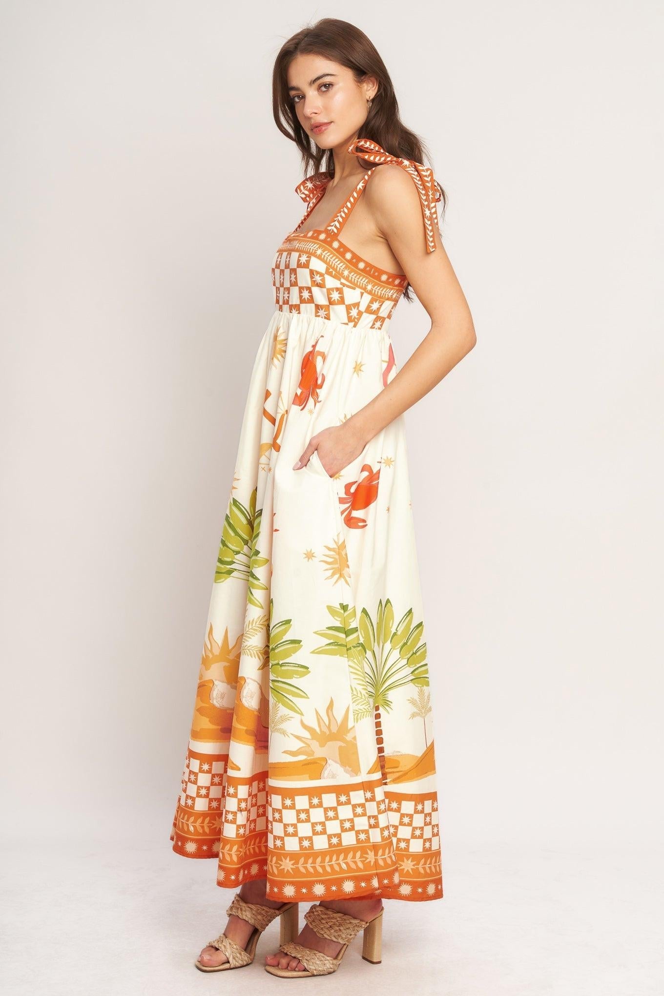 PALM COAST DREAM WOVEN MAXI DRESS Flying Tomato