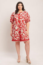 STRAIGHT & STRONG WOVEN MINI DRESS Flying Tomato
