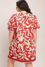 STRAIGHT & STRONG WOVEN MINI DRESS Flying Tomato