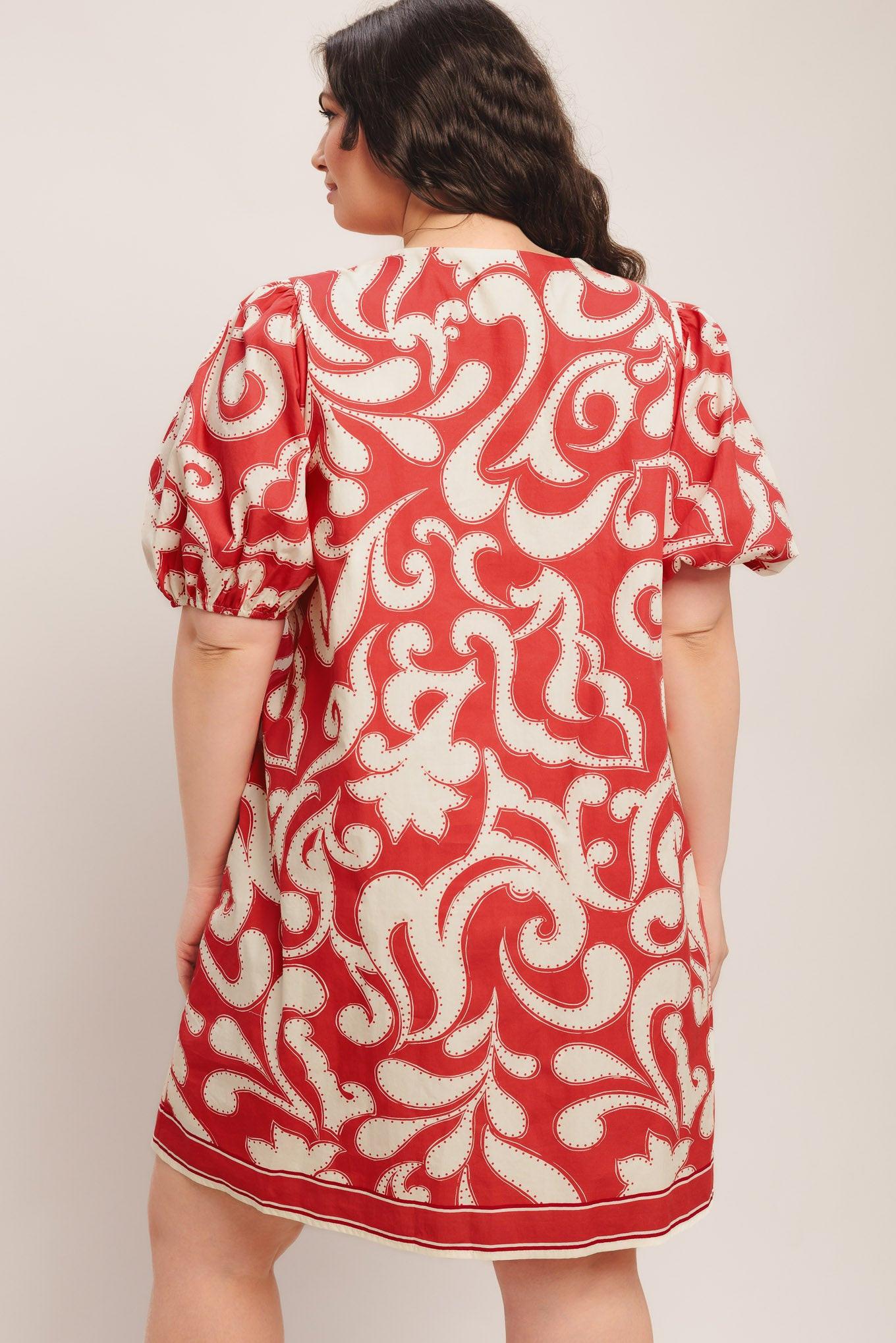 STRAIGHT & STRONG WOVEN MINI DRESS Flying Tomato