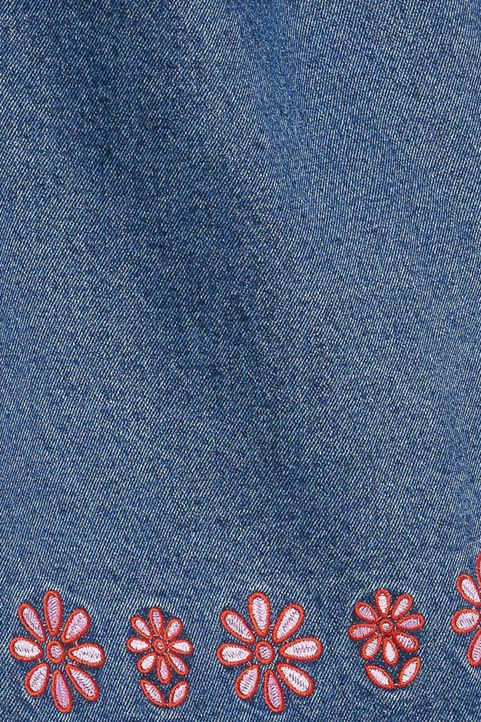 ARTISAN-INSPIRED DENIM MINI SHIFT DRESS Flying Tomato