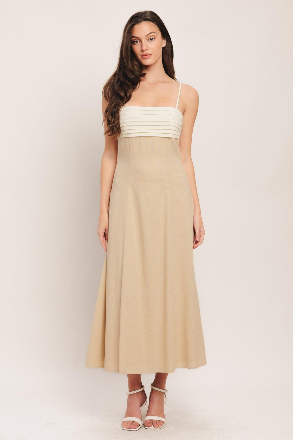 QUIET LUXE MOMENT WOVEN MIDI DRESS Flying Tomato