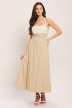 QUIET LUXE MOMENT WOVEN MIDI DRESS Flying Tomato