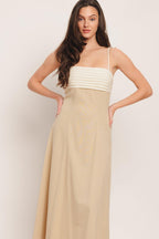 QUIET LUXE MOMENT WOVEN MIDI DRESS Flying Tomato