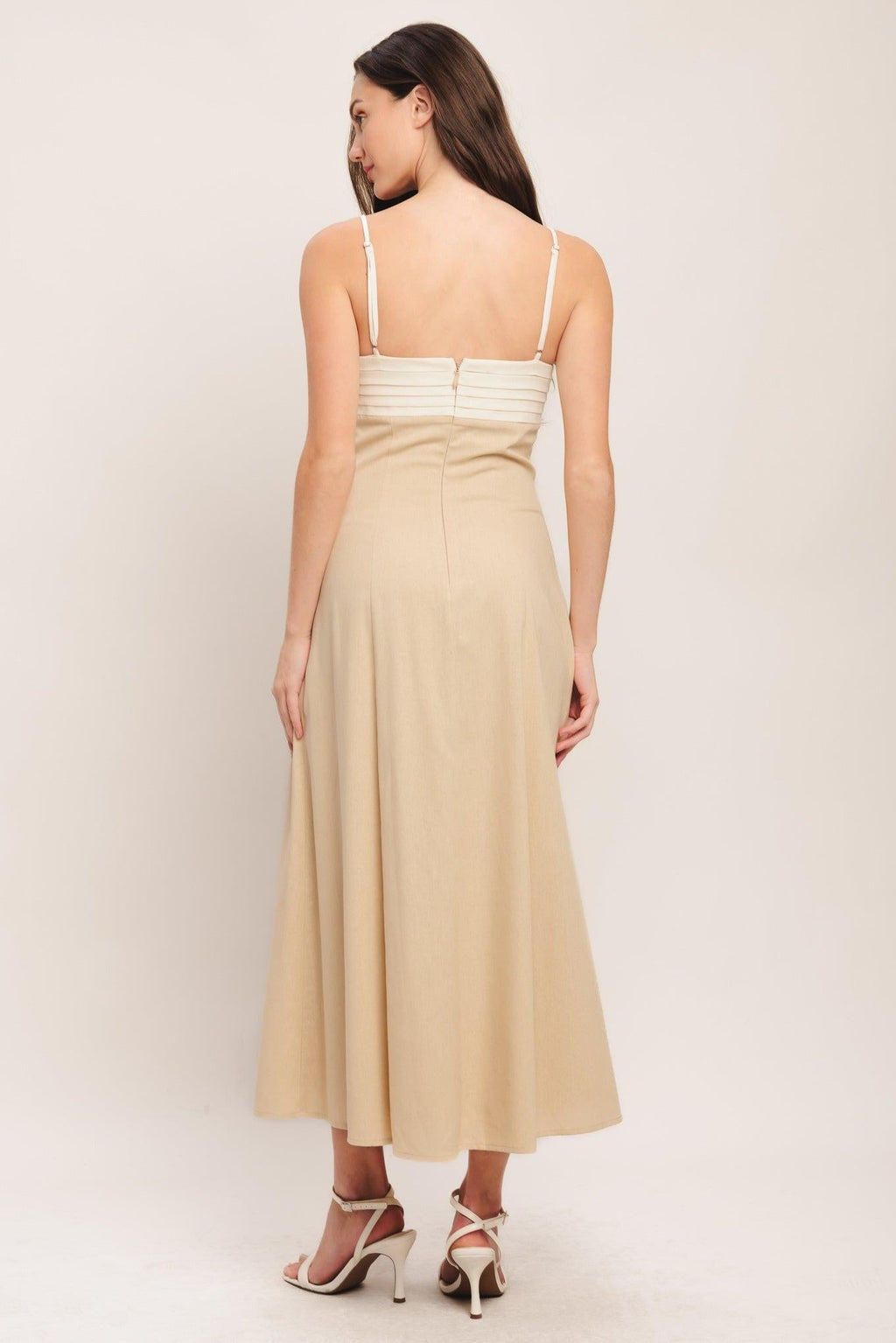 QUIET LUXE MOMENT WOVEN MIDI DRESS Flying Tomato