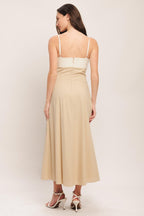 QUIET LUXE MOMENT WOVEN MIDI DRESS Flying Tomato