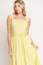 SUNSHINE SERENADE WOVEN MIDI DRESS Flying Tomato