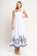 WHISPERS OF SUMMER WOVEN MIDI DRESS Flying Tomato