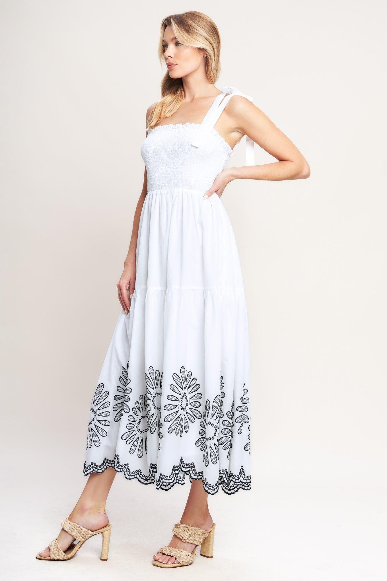 WHISPERS OF SUMMER WOVEN MIDI DRESS Flying Tomato