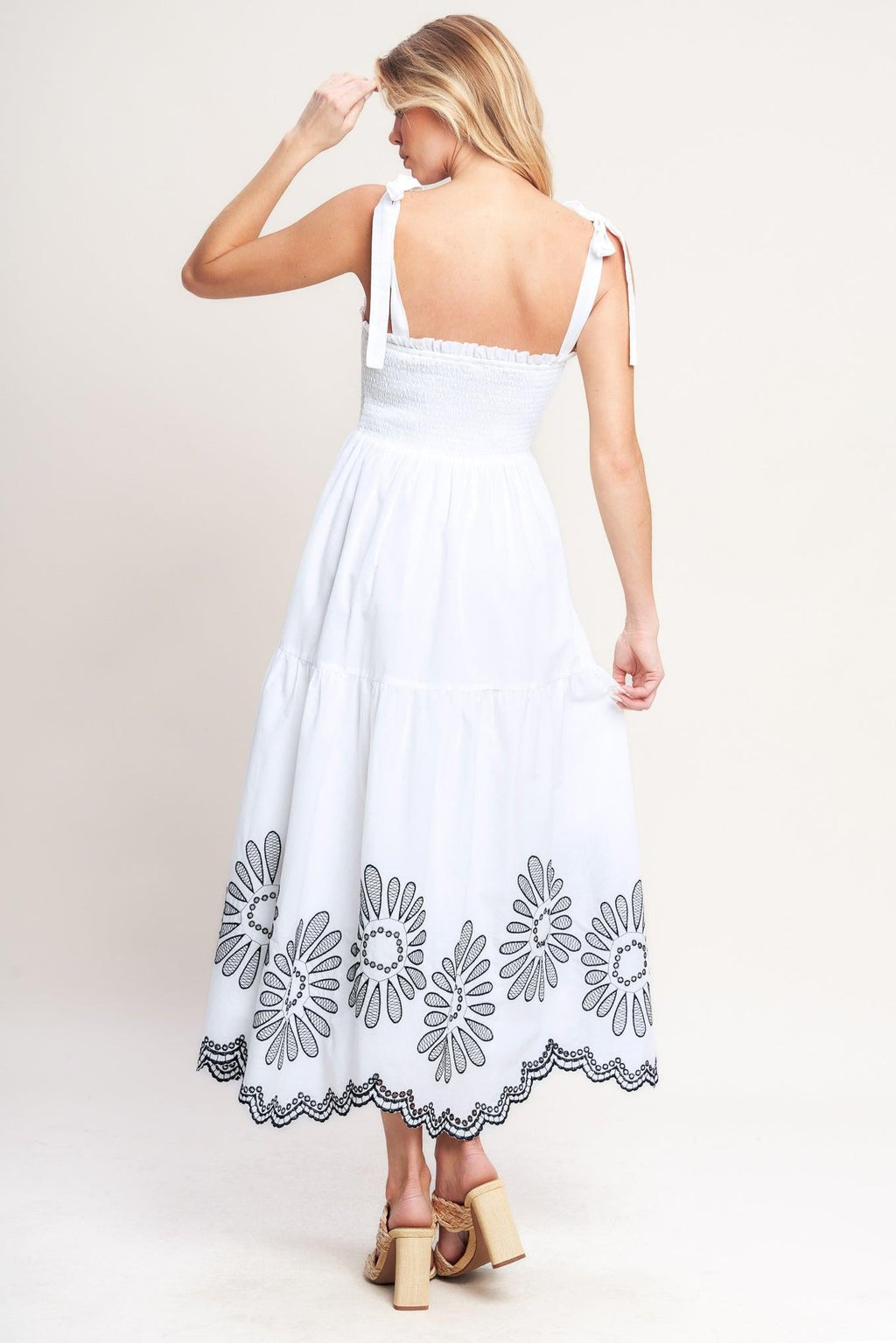 WHISPERS OF SUMMER WOVEN MIDI DRESS Flying Tomato