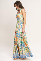AMALFI POSTCARD WOVEN MAXI DRESS Flying Tomato