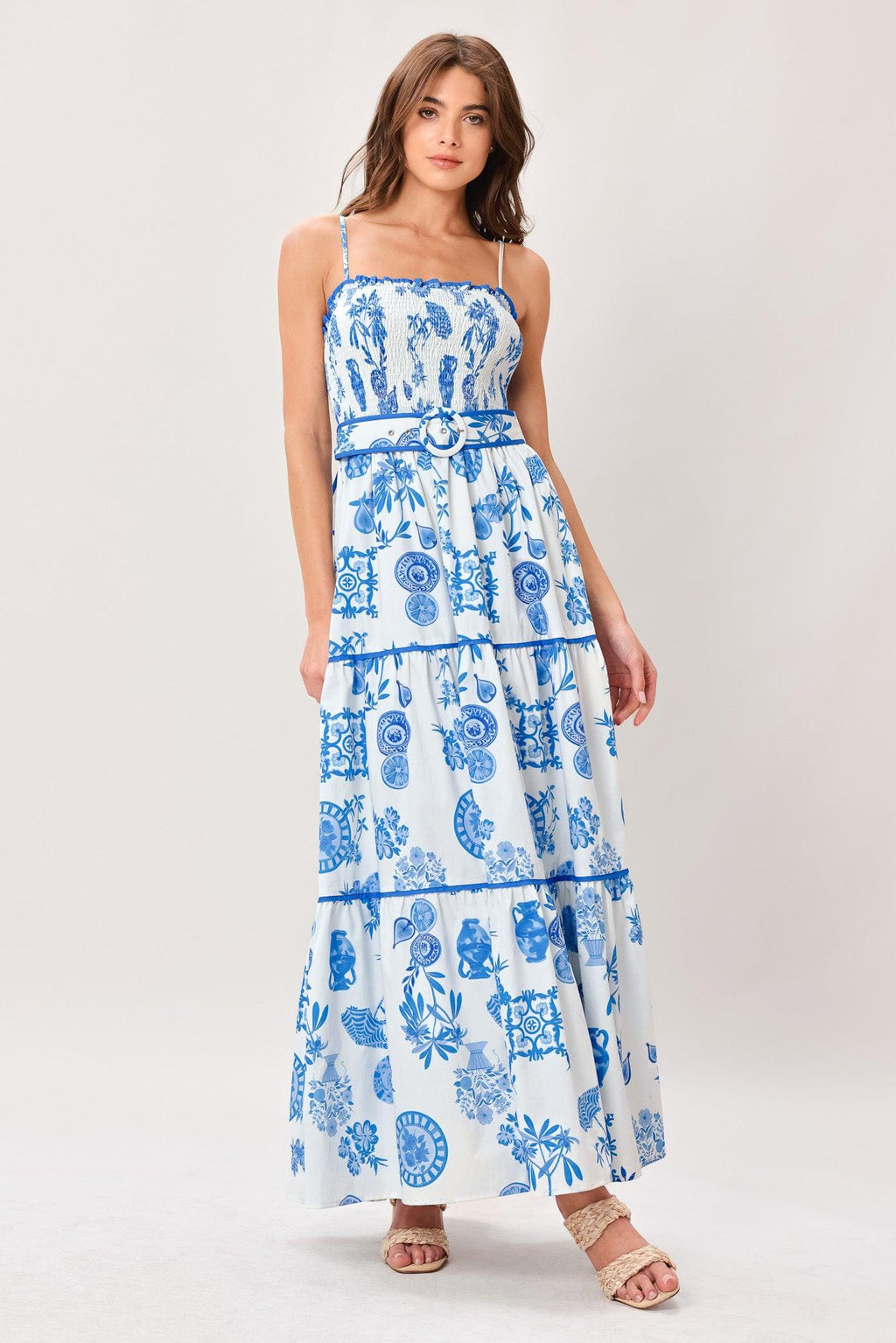 SANTORINI DREAM WOVEN MAXI DRESS Flying Tomato