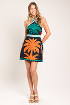 PARADISE POP WOVEN MINI DRESS Flying Tomato