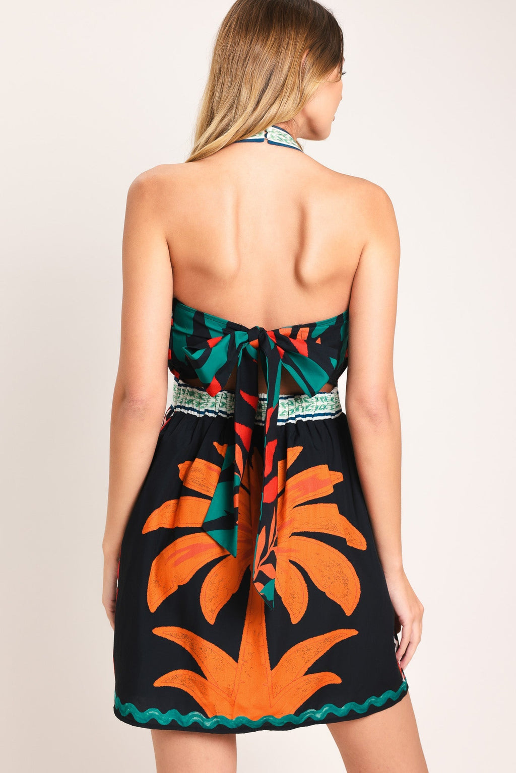 PARADISE POP WOVEN MINI DRESS Flying Tomato
