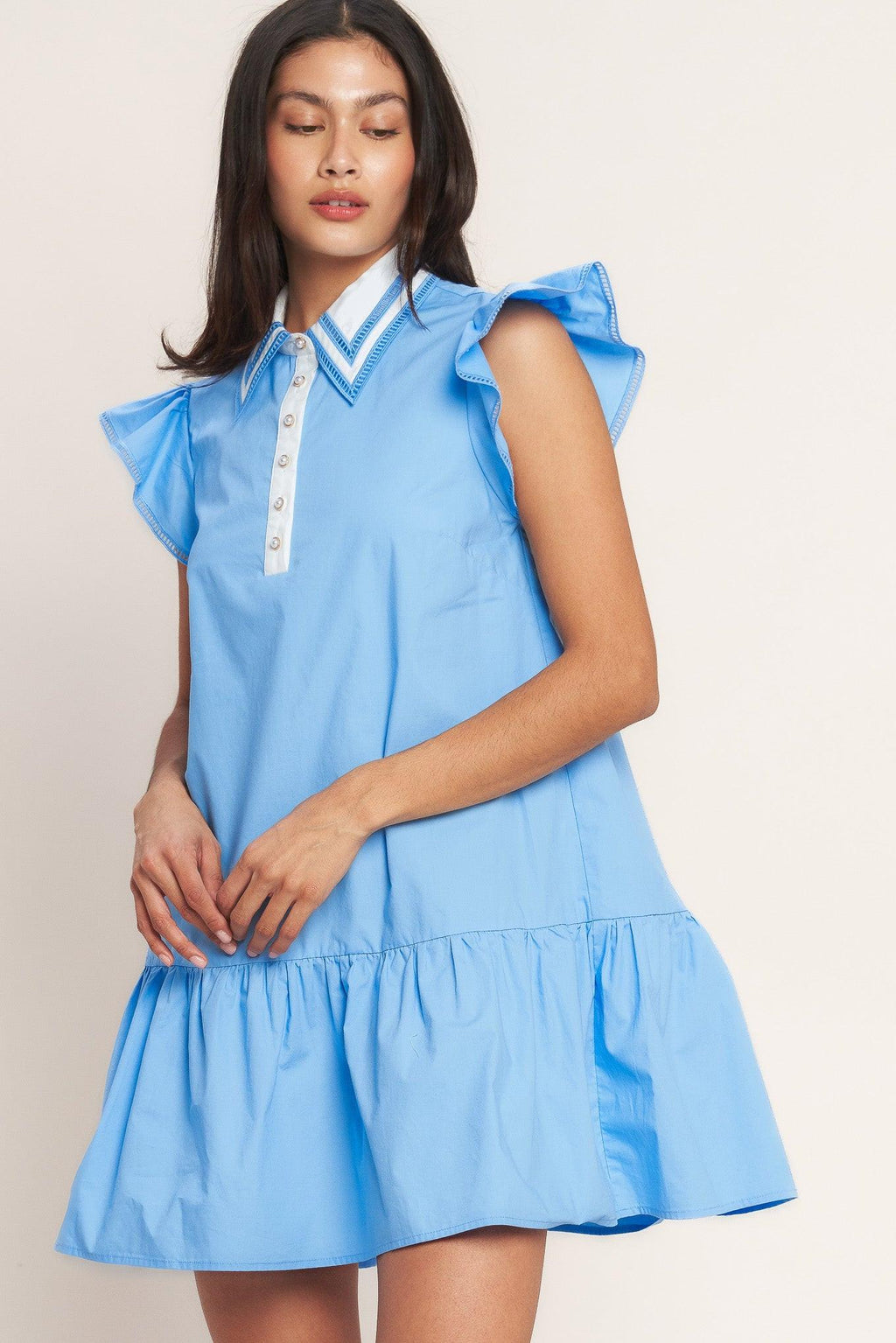 SWEET DAYS WOVEN MINI DRESS Flying Tomato