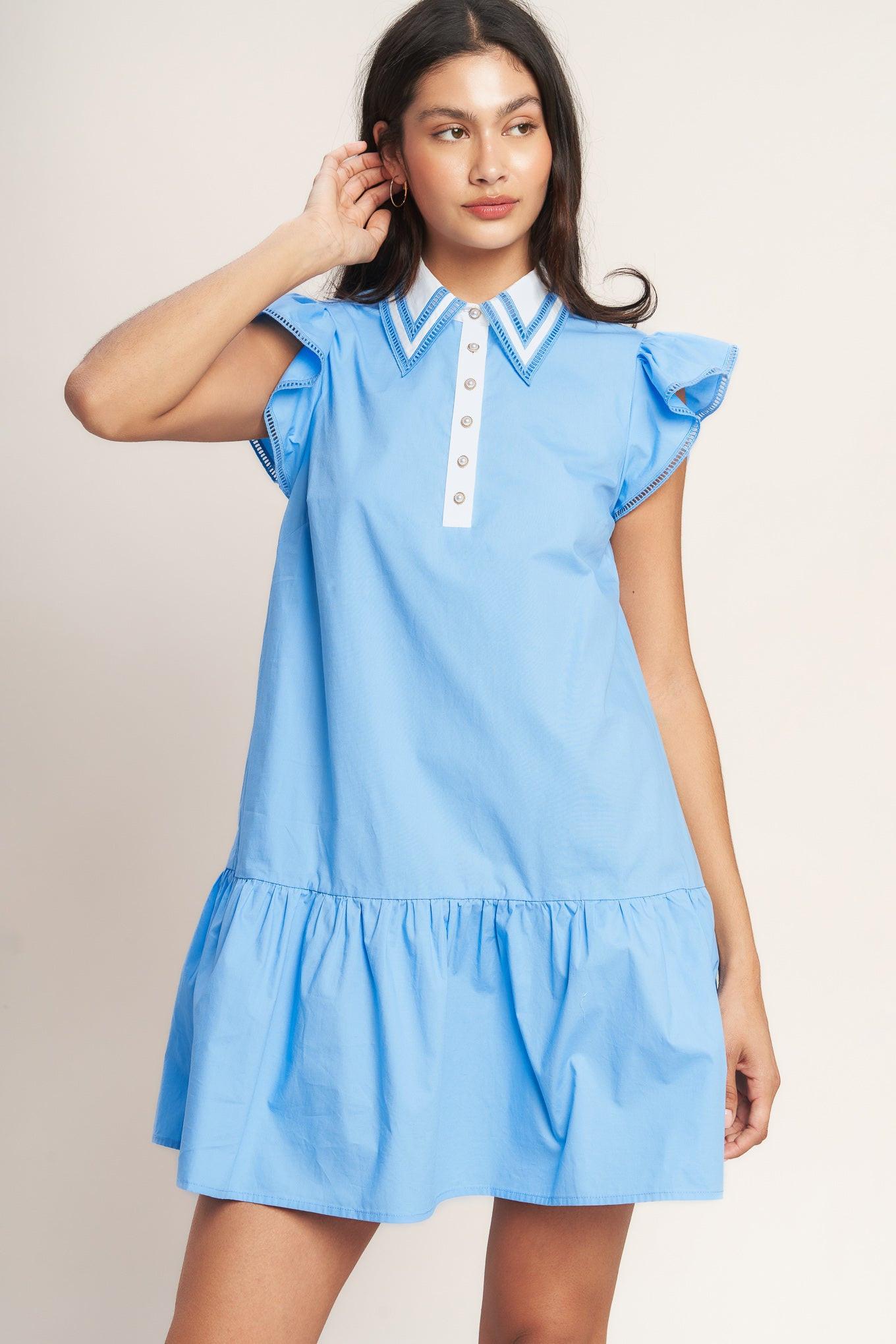 SWEET DAYS WOVEN MINI DRESS Flying Tomato