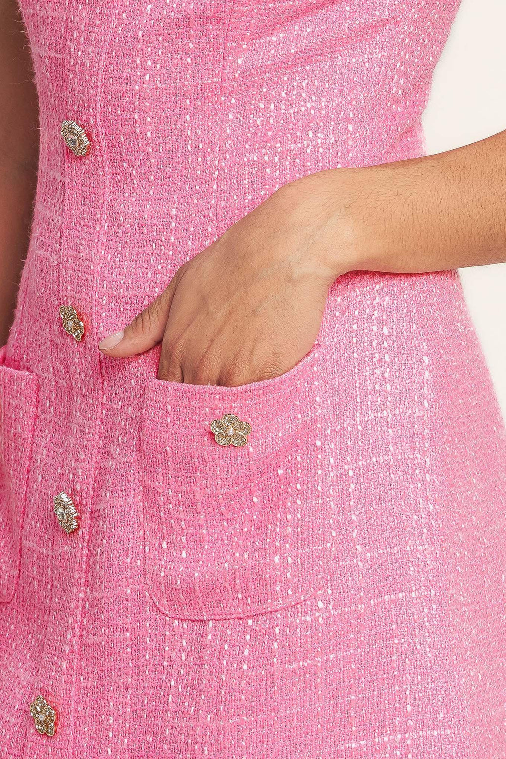 MAIN CHARACTER MOMENT TWEED MINI DRESS Flying Tomato