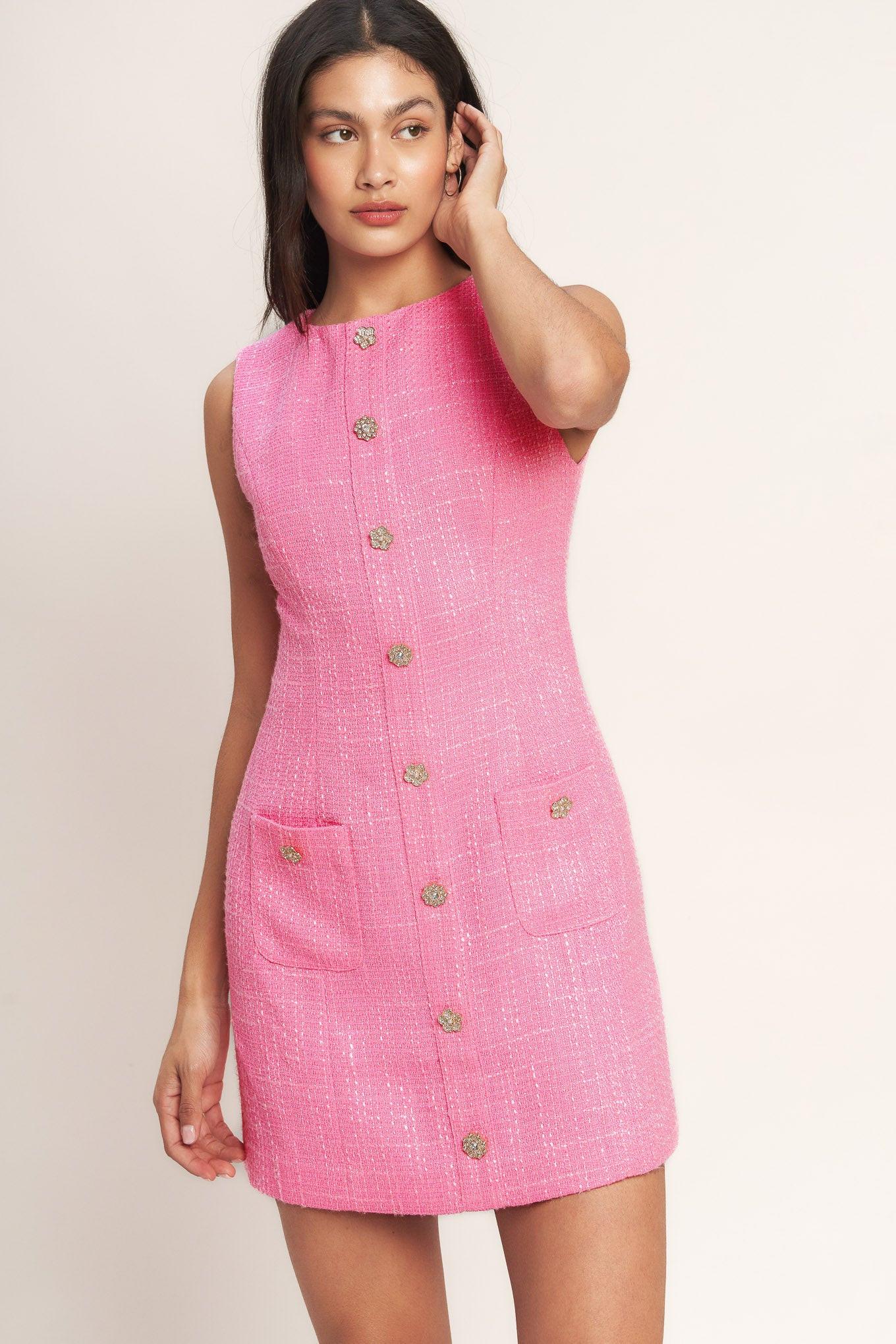 MAIN CHARACTER MOMENT TWEED MINI DRESS Flying Tomato