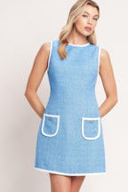 BLUE SKIES AND DAYDREAMS WOVEN MINI DRESS Flying Tomato