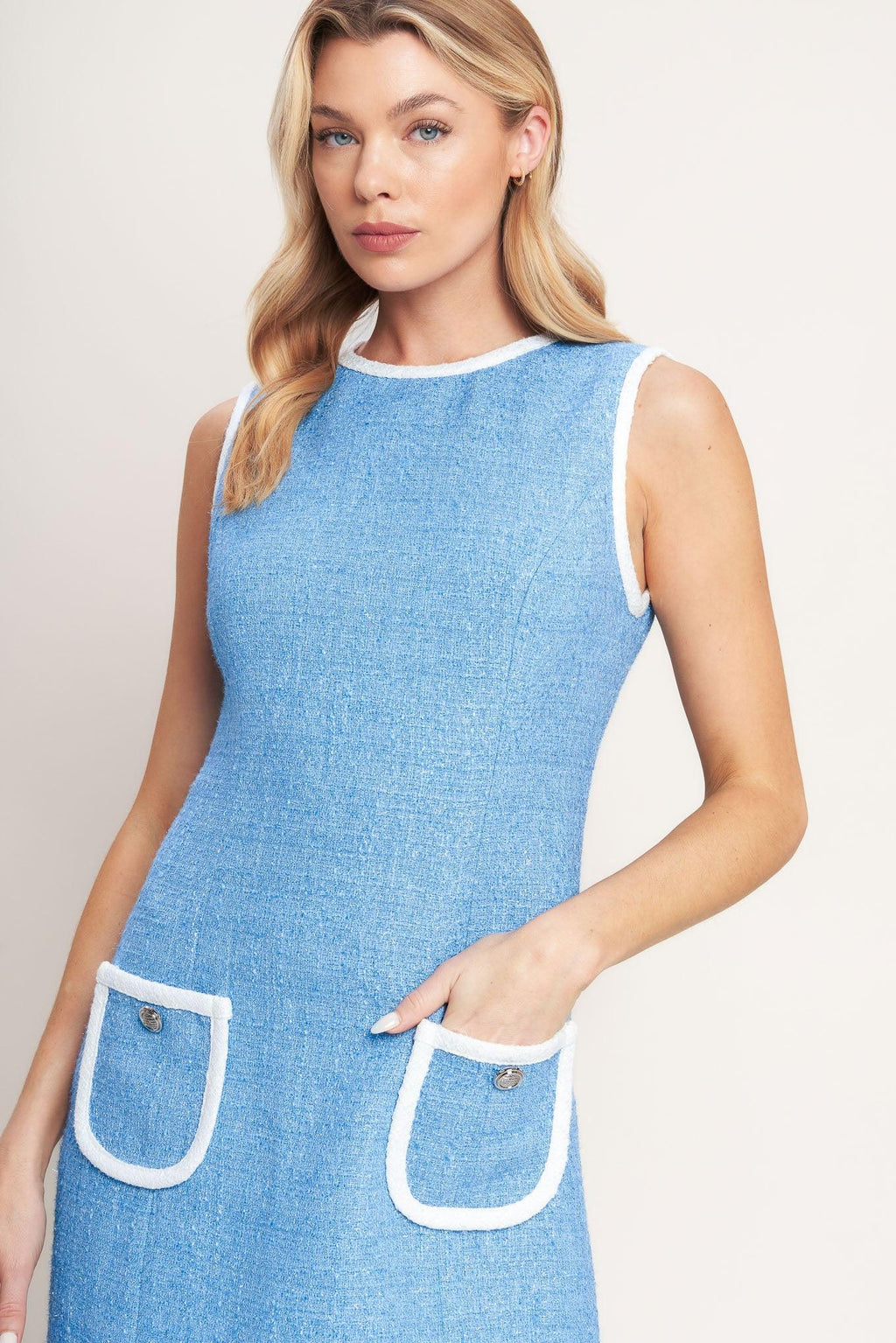 BLUE SKIES AND DAYDREAMS WOVEN MINI DRESS Flying Tomato