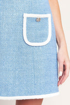 BLUE SKIES AND DAYDREAMS WOVEN MINI DRESS Flying Tomato