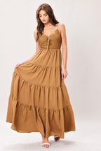 NOMAD BLOOM WOVEN MAXI DRESS Flying Tomato