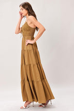 NOMAD BLOOM WOVEN MAXI DRESS Flying Tomato