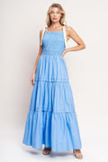 SWEET SERENITY TIERED WOVEN MAXI DRESS Flying Tomato
