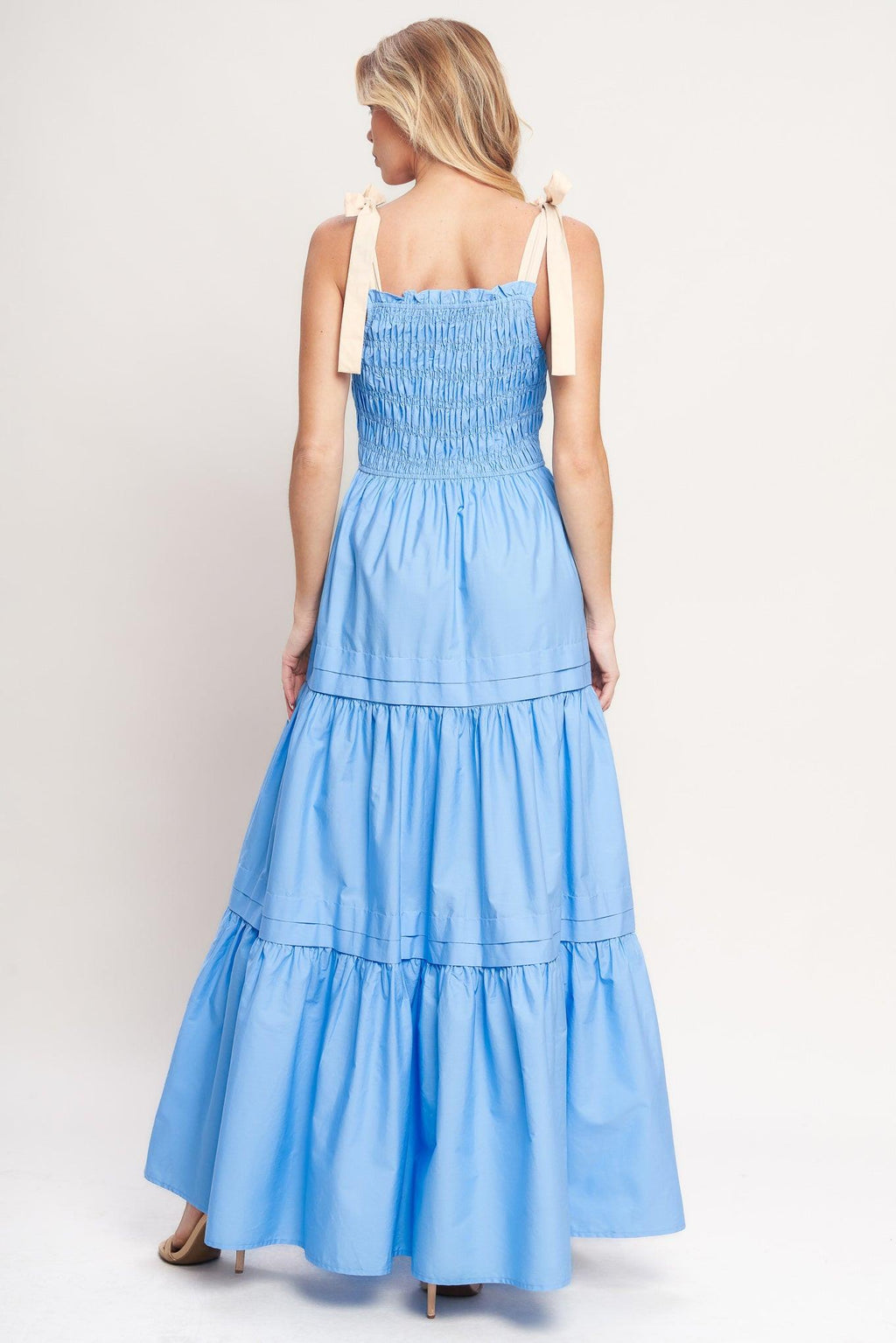 SWEET SERENITY TIERED WOVEN MAXI DRESS Flying Tomato