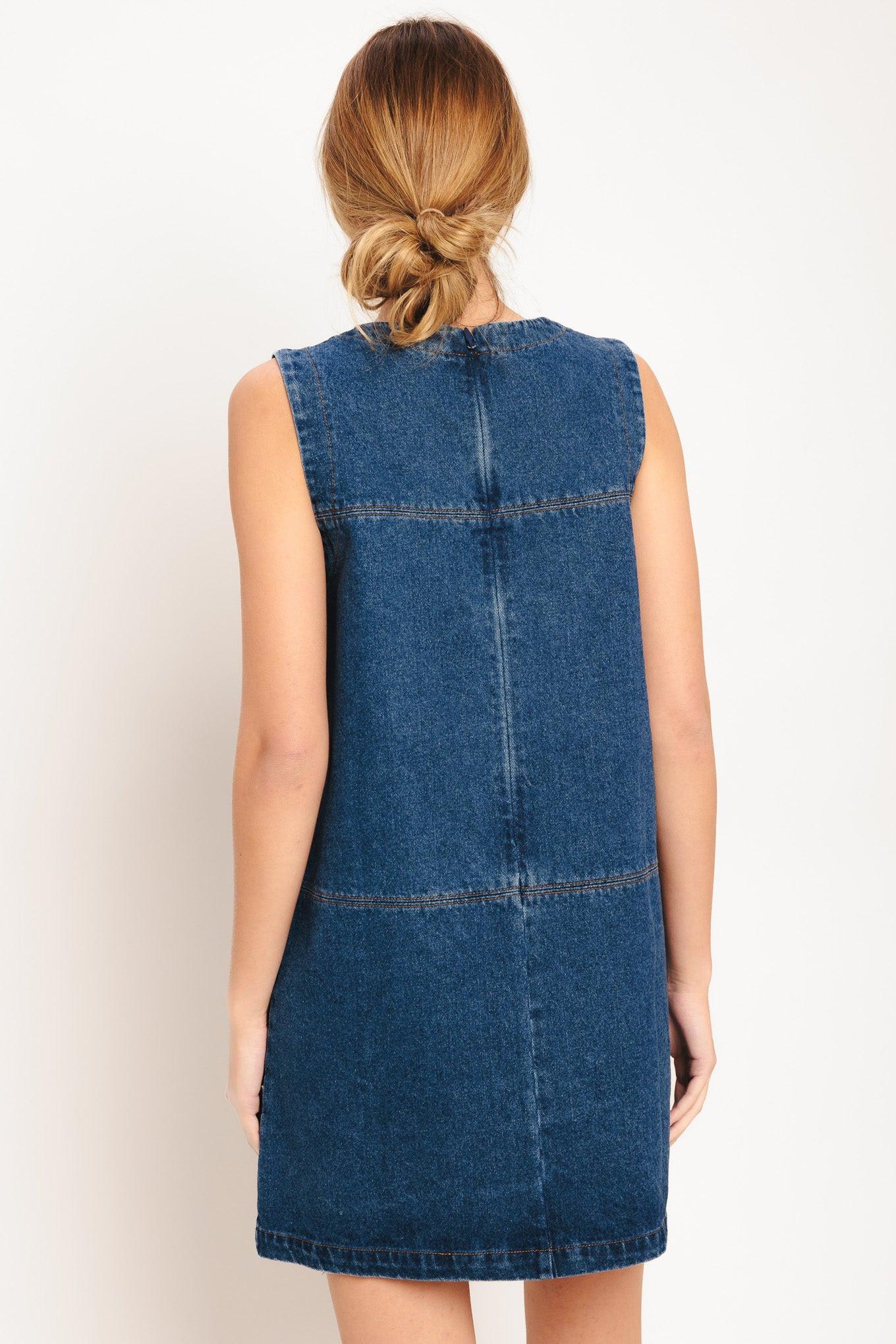 LAIDBACK CHIC DENIM SHIFT DRESS Flying Tomato