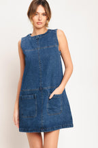 LAIDBACK CHIC DENIM SHIFT DRESS Flying Tomato