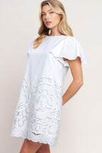 ALL THE RIGHT REASONS WOVEN EYELET DRESS Flying Tomato