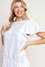 ALL THE RIGHT REASONS WOVEN EYELET DRESS Flying Tomato