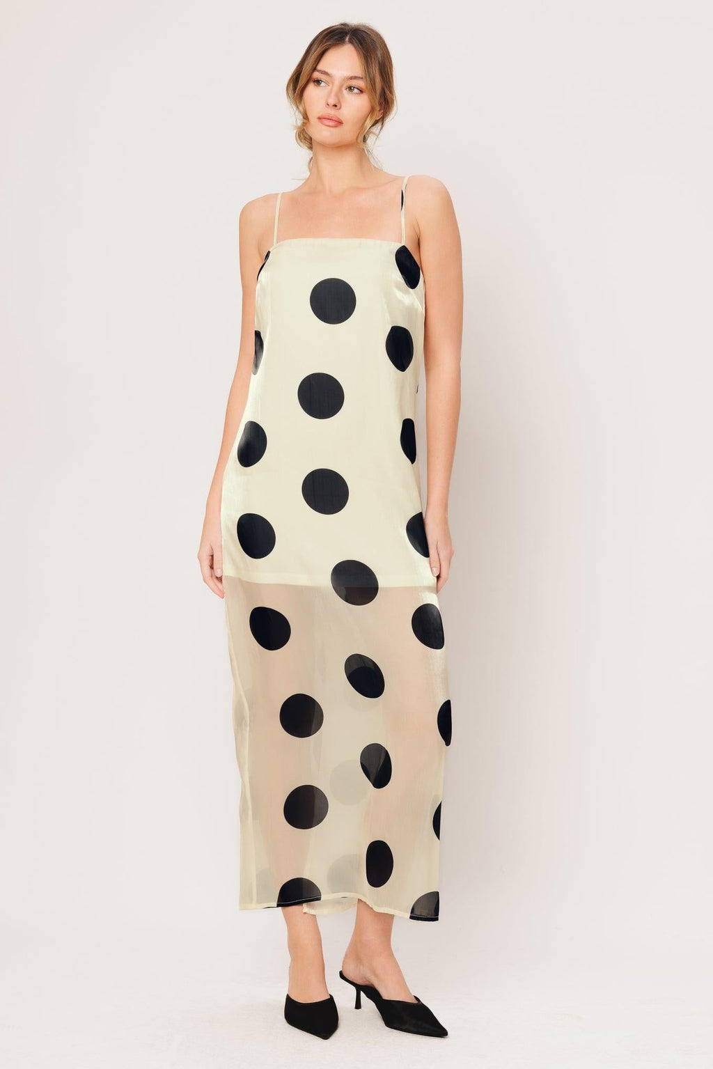 AVANT DOT WOVEN MIDI DRESS Flying Tomato