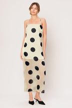 AVANT DOT WOVEN MIDI DRESS Flying Tomato