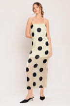 AVANT DOT WOVEN MIDI DRESS Flying Tomato