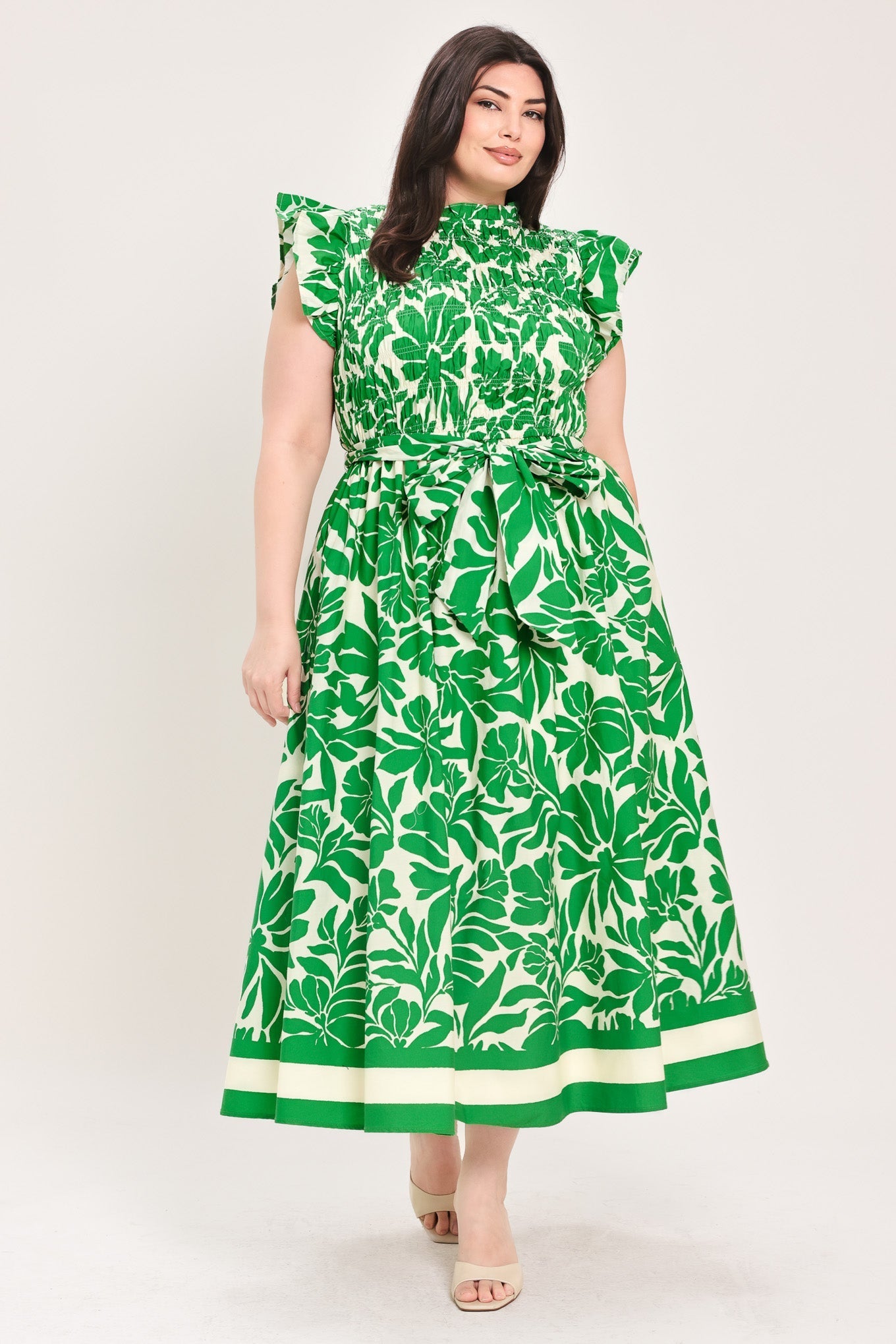 BLOOM ENERGY WOVEN MIDI DRESS Flying Tomato