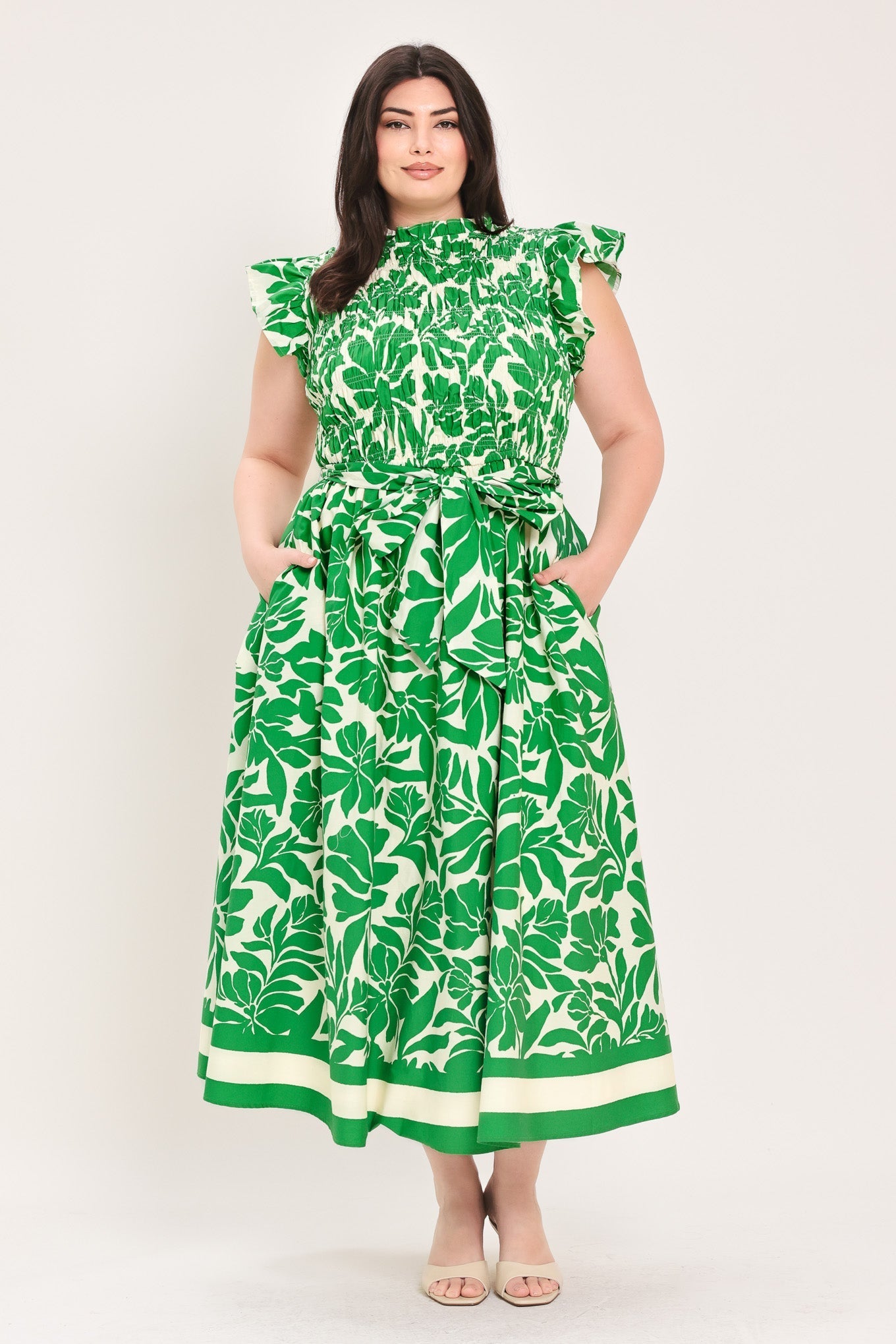 BLOOM ENERGY WOVEN MIDI DRESS Flying Tomato