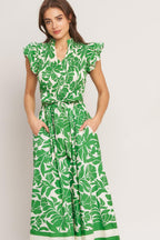 BLOOM ENERGY WOVEN MIDI DRESS Flying Tomato